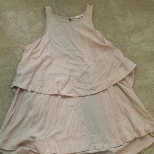 Blush layered tank top